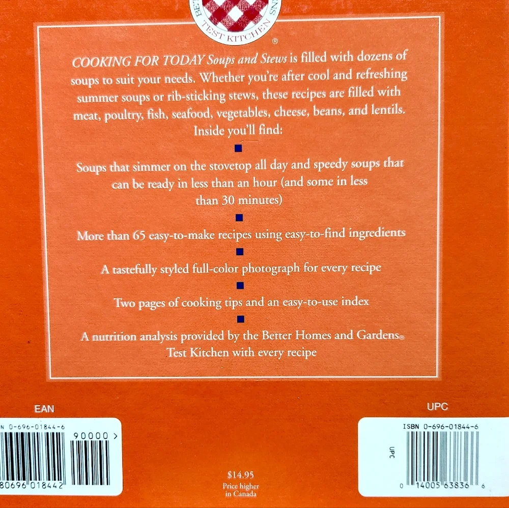 SOUPS & STEWS BH&G Cooking for Today Cookbook